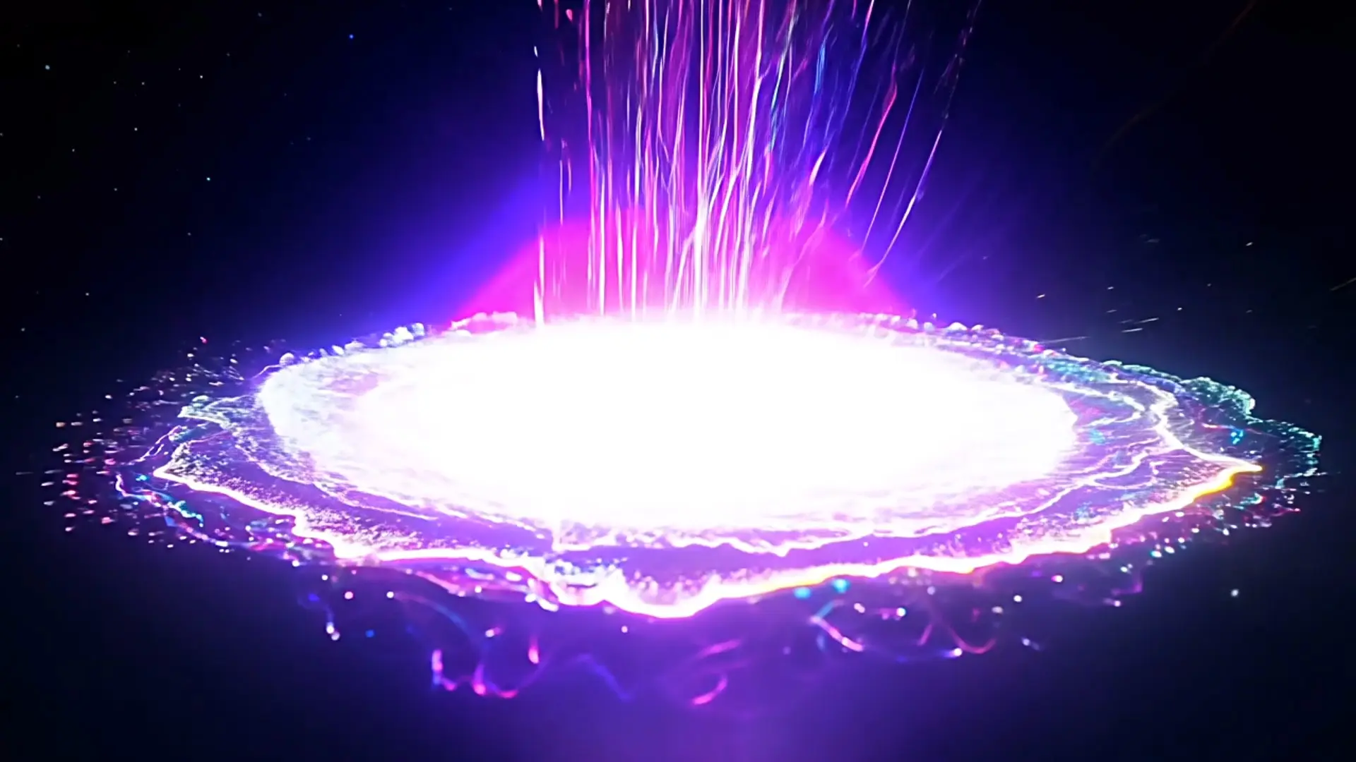 Pulsating Energy Burst Transition for Logo Animation